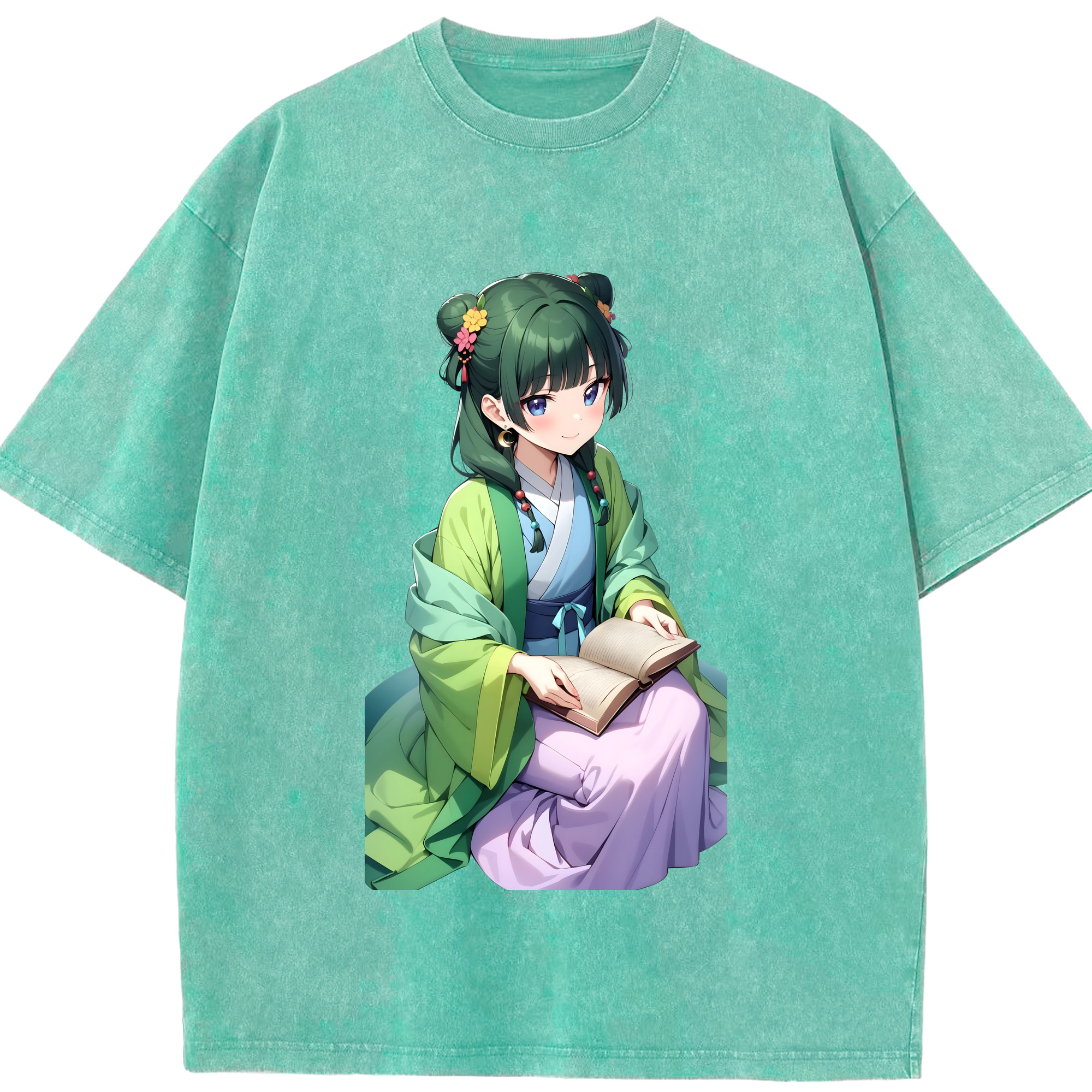 （画像用） 薬屋のひとりごと The Apothecary Diaries 綿100% ヴィンテージ風 半袖Tシャツ（フロントプリント）